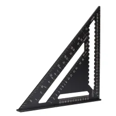12-inch Aluminum Alloy Triangle Ruler with Protractor Scriber and Sawtooth Guide Multifunctional Tool