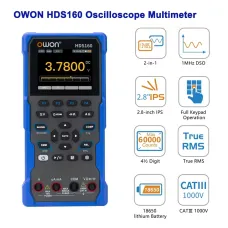 2in1 OWON HDS160 Oscilloscope Multimeter 60000 Counts True RMS 1MHz 1 Channel AC DC Voltage Current Tester 2.8" LCD CATIII 1000V