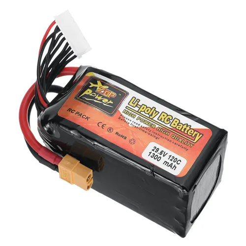 ZOP Power 29.6V 1300mAh 120C 8S Li-poly Battery XT60 Plug for SEQURE SQFPV Heison 5X FPV Quad Drone