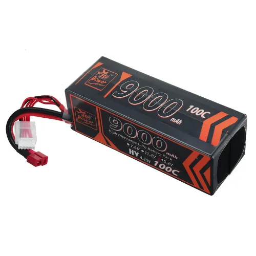 ZOP Power 15.2V 9000mAh 100C 4S LiPo Battery T Deans Plug for ZD Racing Pirates 3 RC Car