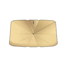 Coated Car Sunshade Umbrella Thickened V-Shaped Opening Front Windshield Curved Handle Car Anti UV Umbrella 360 Center Pole Rotation