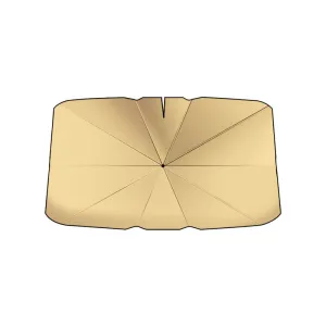 Coated Car Sunshade Umbrella Thickened V-Shaped Opening Front Windshield Curved Handle Car Anti UV Umbrella 360 Center Pole Rotation