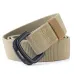 ENNIMilitary Equipment Belt Men Elastic Nylon Tactical Belts For Jeans Pants Solid Strap Canvas Double Ring Metal Buckle Waist Belt