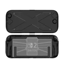 TPU+PC Case Ergonomic Handle Grip Cover Shockproof Handheld Game Console Case Anti-Drop Anti-Slip for Nintendo for Switch 2 Case