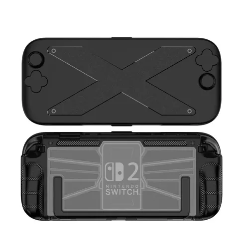 TPU+PC Case Ergonomic Handle Grip Cover Shockproof Handheld Game Console Case Anti-Drop Anti-Slip for Nintendo for Switch 2 Case