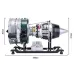 Teching DM119 DIY Twin-spool Turbofan Engine Model Assembly Kit 1/10 Electric Aircraft Jet Engine 15in Physics Experiment Science Education Toys