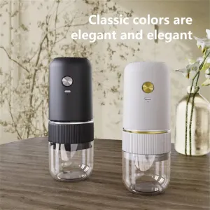 Comfook Portable Electric Coffee Grinder with Ceramic Burr Adjustable Grinding Thickness Rechargeable for Home & Travel