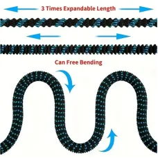 Premium Expandable Magic Car Wash Hose with Long Rod Spray Gun High Pressure Telescopic Design with 3/4 Inch Diameter and US Standard Connector Ideal For Car Cleaning Watering Plants Pet Washing