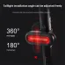 WESBIKING 60LM 1000m Visibility Bicycle Taillight USB Rechargeable 360 Rotation Adjustment 6 Mode Flash Warning Lamp Waterproof Bike Rear Light for MTB Outdoor Night Cycling Safety