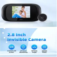 DD1 Digital Door Viewer Peephole Door Camera Doorbell 2.8-inch Night Vision Photo Shooting Digital Door Monitoring for Home Security