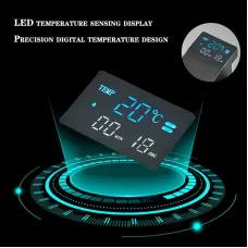 Smart LED Digital Temperature Display Bathroom Faucet Hot Cold Water Basin Sink Washbasin Waterfall Taps Deck Mixers