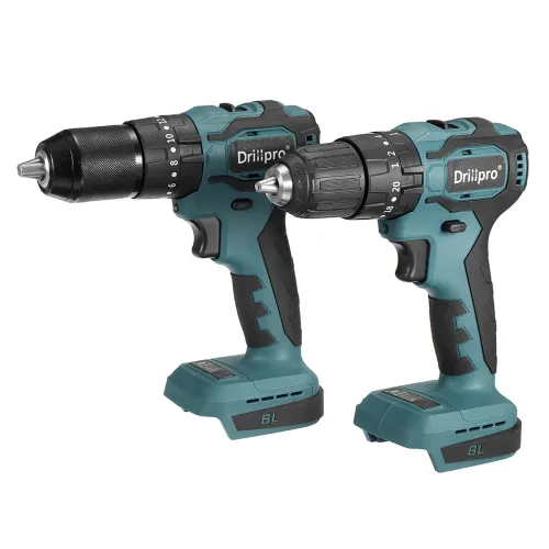 Drillpro 10mm/13mm Cordless Brushless Impact Drill Driver Rechargable Electric Screwdriver Driver Fit Makita