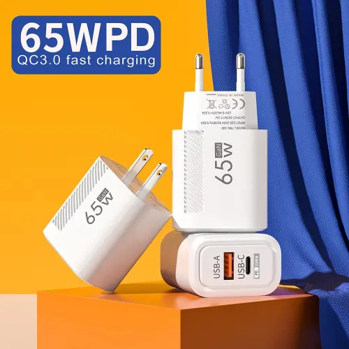 [GaN Tech] APD-180 2-Port USB PD Charger USB-A+USB-C PD QC3.0 Fast Charging Wall Charger Adapter EU Plug US Plug for iPhone 16 15 14 13 Pro for Samsung Galaxy Z Flip6 for Xiaomi Civi 4 Pro for Huawei Nova Flip