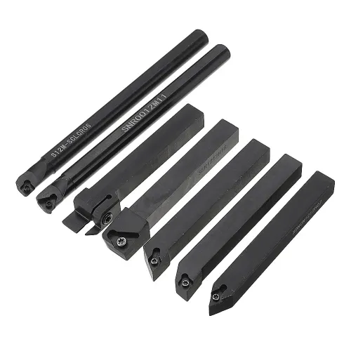 Machifit 7pcs 12mm Shank Lathe Boring Bar Turning Tool Holder Set with Carbide Inserts