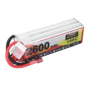 ZOP Power 22.2V 2600mAh 100C 6S LiPo Battery T Plug for RC Car