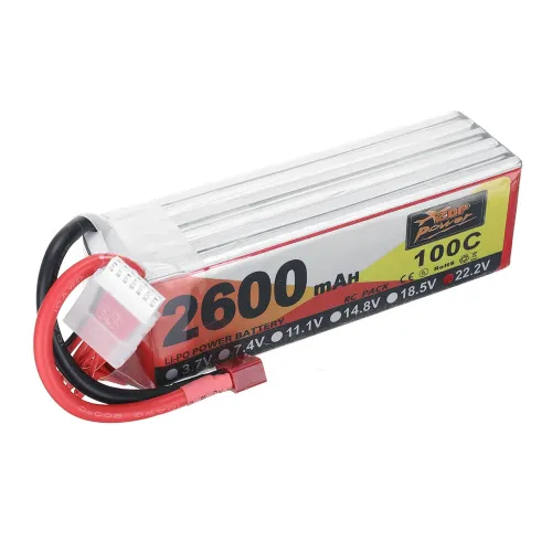 ZOP Power 22.2V 2600mAh 100C 6S LiPo Battery T Plug for RC Car
