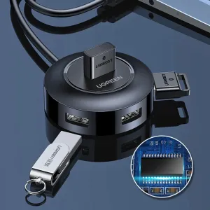 UGREEN CR106 USB2.0 Hub 4-Port HUB Docking Station for Desktop PC Laptop 4-in-1 Multi-Interface Converter Extension Cable USB Hub