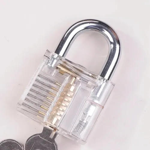 Premium Lock Pick Set 32 Piece Professional Transparent Training Locks Stainless Steel Anti Slip Grip Lock Picking Tools for Padlock Tubular & Pin Locks Locksmith Kit