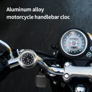 7/8" Motorcycle Clock Dustproof Quartz Clock Aluminum Alloy Handlebar Motorcycle Waterproof Timetable Universal Clock Handlebar Watch