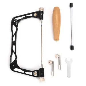 HONGDUI KM-19 6 Inch Coping Fret Combo Saw/Saw Blades Options Coping Saw Coping Frame and 3pcs Replacement Blades Set for Woodworking Plastic Rubber and Soft Metal Cutting