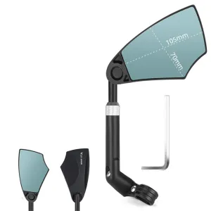 WESBIKING Anti-Glare Bicycle Rearview Mirror Telescopic Flexible 360 Adjustabl Wide Angle HRearview Mirror for MTB Electric Bike