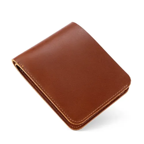 Ekphero Men's Genuine Leather Wallet Large Capacity Slim 6 Card Slots Money Clip, Lightweight Cowhide Portable ID & Credit Card Holder