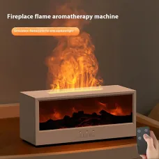 Kinscoter 3D Fireplace Aromatherapy Machine Simulation Flame Humidifier Automatic Aromatherapy Machine Desktop Large Fog Remote Control Aromatherapy Machine