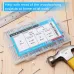 376PCS Premium Hardware Nails Assortment Kit Carbon Steel Galvanized Various Sizes 2" 1-1/2" 1-1/4" 1" 3/4" With Storage Box Ideal For DIY Woodworking Projects
