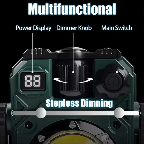 IPRee Solar Camping Lamp with Magnet & Adjustable Bracket 5 Modes Outdoor Waterproof Lantern for Tent, Hiking, Emergency Lighting