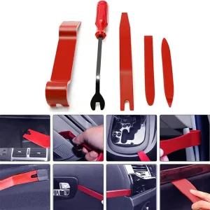5 Piece Set Car Door Clip Panel Trim Removal Tool Kit Navigation Blade Removal Plastic Car Interior Repair Pry Hand Tools