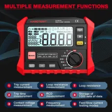 HABOTEST HT5910 Leakage Switch Tester 1000 Data Storage LCD Digital Resistance Meter RCD Loop Tester 440V AC Voltage Testing Megohmmeter