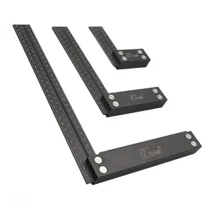 Wnew MM/Inch Precision Woodworking Square Aluminum Alloy Ruler Carpenter Line Drawing Marking Gauge Hole Scribing Ruler