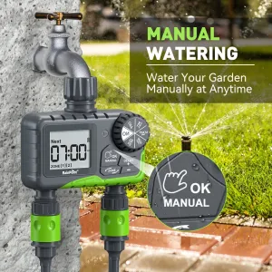 Rainpoint Dual Zone Garden Smart Timer Irrigation Valve Automatic Watering Device Smart Timer Controller for Garden