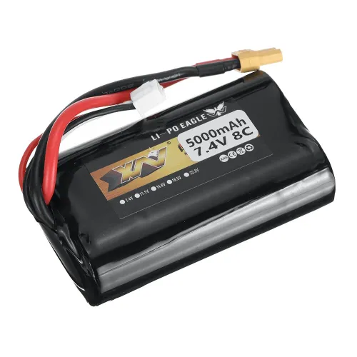 XW 7.4V 5000mAh 8C 2S LiPo Battery XT30 and Balancing Head 21700 for RadioMaster TX12/TX16S/TX18S Remote Controller