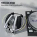 H1Pro TWS bluetooth Headset Retro Stainless Steel Headphone Dual 36mm Dynamic Coils Telescopic Design Sponge Earmuffs Foldable Over-head Headphones
