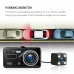 1080P HD Driving Recorder with 4-inch IPS Touch Screen Aluminum Alloy Material Front and Rear Dual Recording Dash Camera