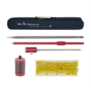 MA-12 Portable Shortwave GP Antenna 7-50MHz Multiband High-Performance 100W HAM Radio Accessory Blue Red