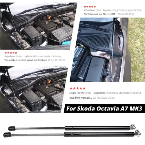 Gas Shock Hood Struts Damper Lift Support For Skoda Octavia A7 MK3 2012-2020