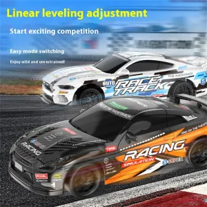 ZY013 RTR 1/43 2.4G 4WD Drift RC Car Mini Full Proportional LED Light Optional Gyro Remote Control High-Speed On-Road Racing Vehicles Models Boys Gifts Toys
