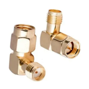 Right Angle RP-SMA-JK RF Connector Male to Female Adapter for FPV RC Drone Antennas Signal Transmission