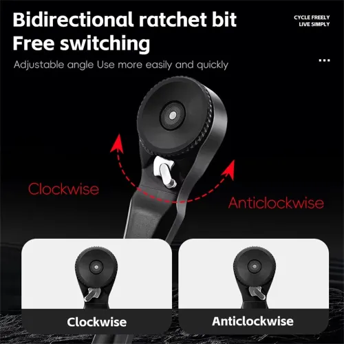 WESBIKING 12-In-1 Bicycle Repair Tools Kit Portable Multitool Bike Two-Way Ratchet Wrench Magnetic Allen Key Quick Release Set