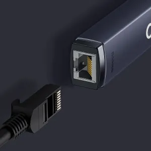 Baseus Lite Series USB-A to Ethernet Adapter 100Mbps USB LAN RJ45 Aluminum USB-C Adapter for PC Laptop TV Tablet