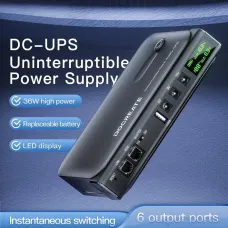 DC1036L DC UPS Uninterruptible Power Supply 36W Lithium Battery LED Display Multiple Voltage Output Instant Power Switching PoE Device Backup Power Supply Emergency Power Generator