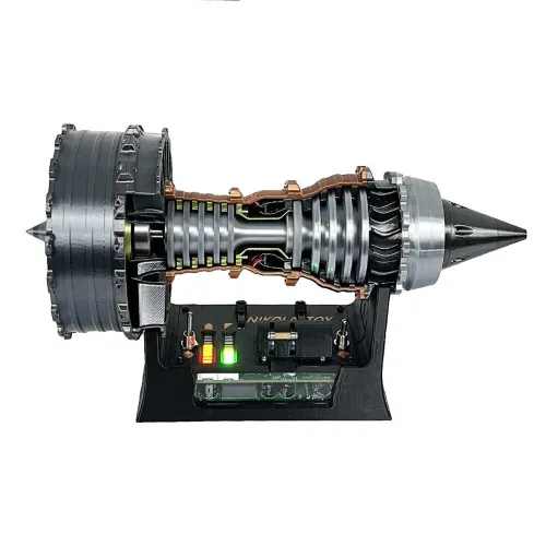 NIKOLATOY 25cm Super RRTrent 900 Turbofan Engine Model with Brushless Motor Pre-Assembled Decoration Science Discovery Toys