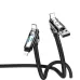 BlitzWolf BW-HDC6 4-in-1 USB Cable 1.2M RGB Breathing Light PD 240W Fast Charging Cable Zinc Alloy Shell & Liquid Silicone Data Cable