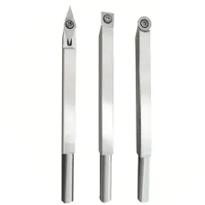 1PCS Carbide Tool Blade for Wood Lathe Turnings Includes 1PCS Tool Holder and Carbide Blades 11mm Square 12mm Round and 30x10mm Diamond with Tip