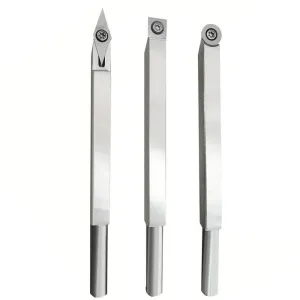 1PCS Carbide Tool Blade for Wood Lathe Turnings Includes 1PCS Tool Holder and Carbide Blades 11mm Square 12mm Round and 30x10mm Diamond with Tip