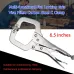 6.5 Inch Heavy Duty C Clamp Locking Pliers Carbon Steel with Swivel Pads for Woodworking Welding Adjustable Table Grip