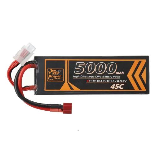 ZOP Power 11.1V 5000mAh 45C 3S LiPo Battery T Deans Plug for FPV Racing Drone