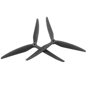 2 Pairs /4 Pairs 7040 8040 9045 3-Blade 5mm Shaft Black Fiberglass Nylon Propeller for 7 Inch 8 Inch 9 Inch FPV RC Racing Drone